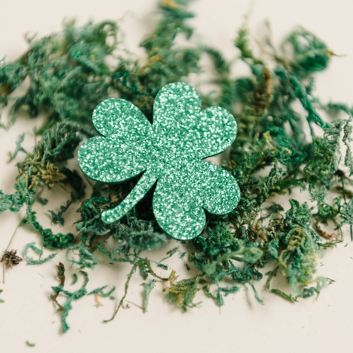 Glitter Shamrock Hair Clips