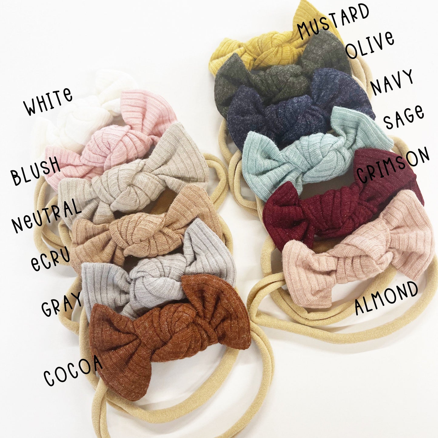 Ribbed Knottie Hair Bows
