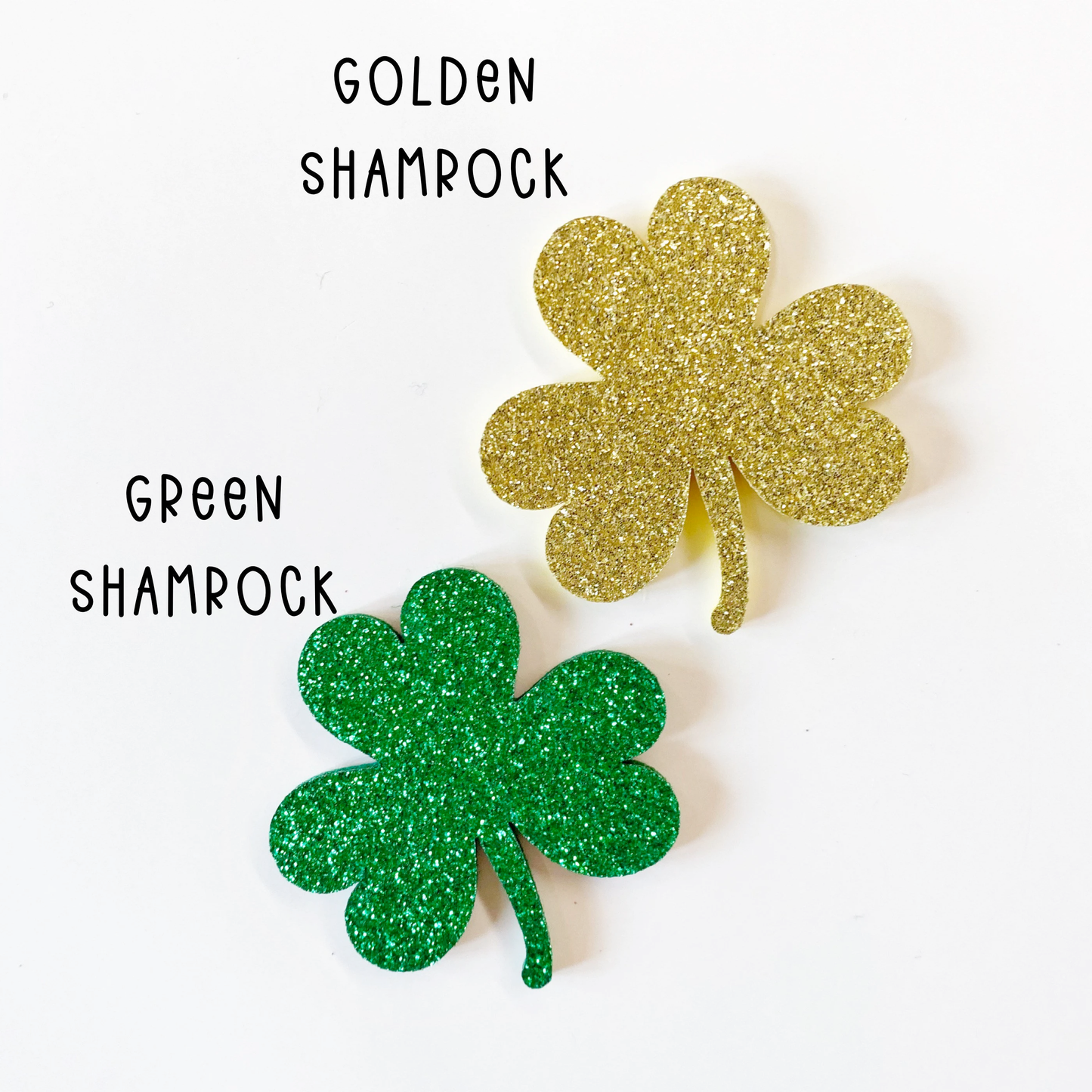 Glitter Shamrock Hair Clips