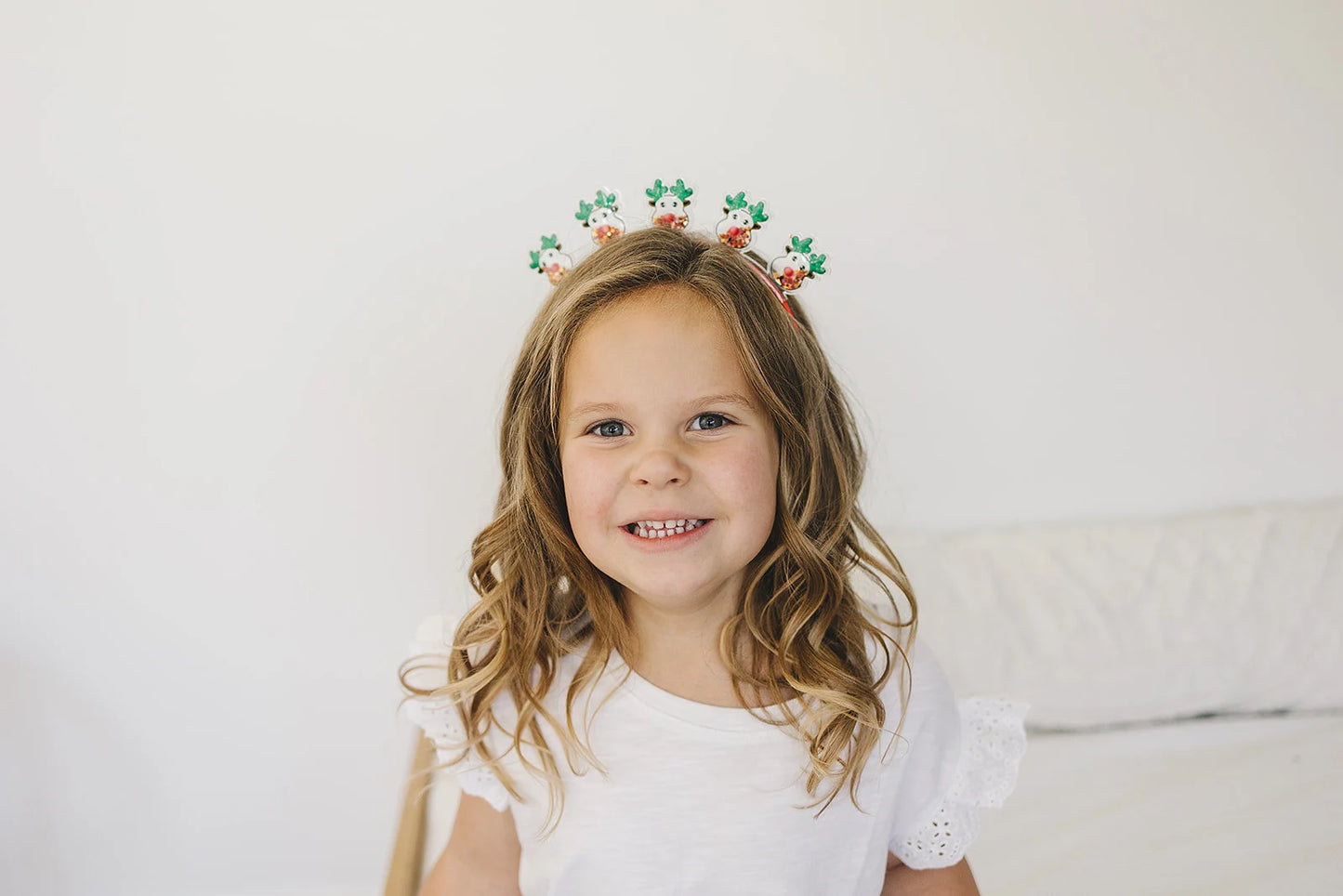 Reindeer Christmas Confetti Shaker Girls Headband