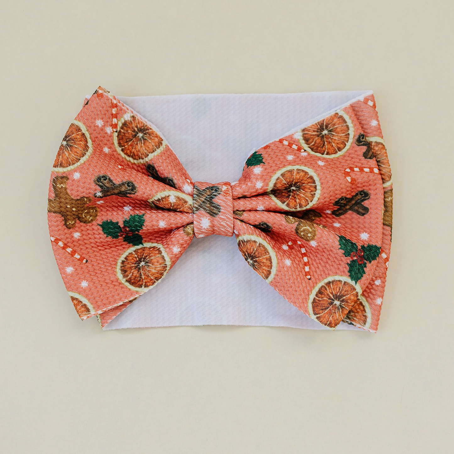 Christmas Wassail XL Texture Baby Bow Headband