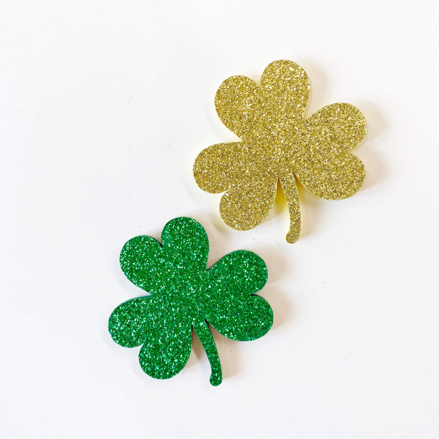 Glitter Shamrock Hair Clips