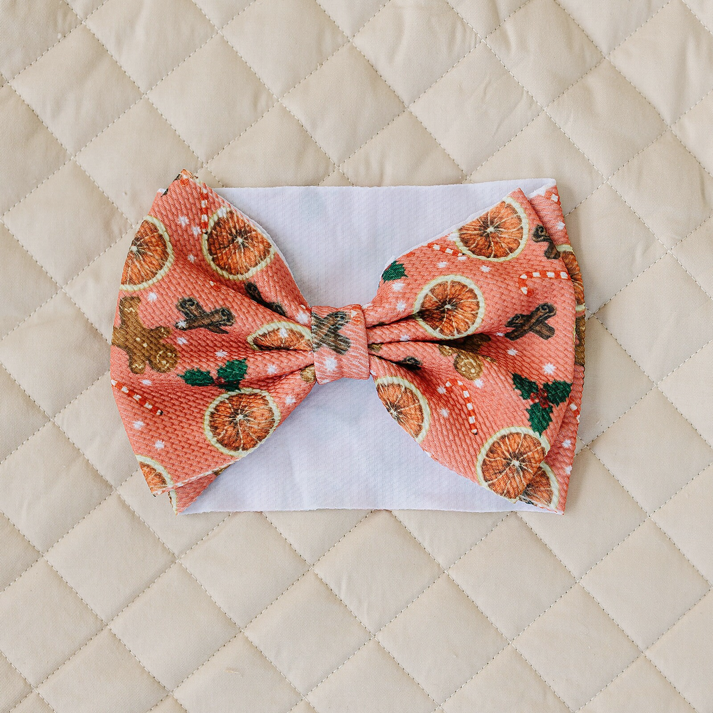 Christmas Wassail XL Texture Baby Bow Headband