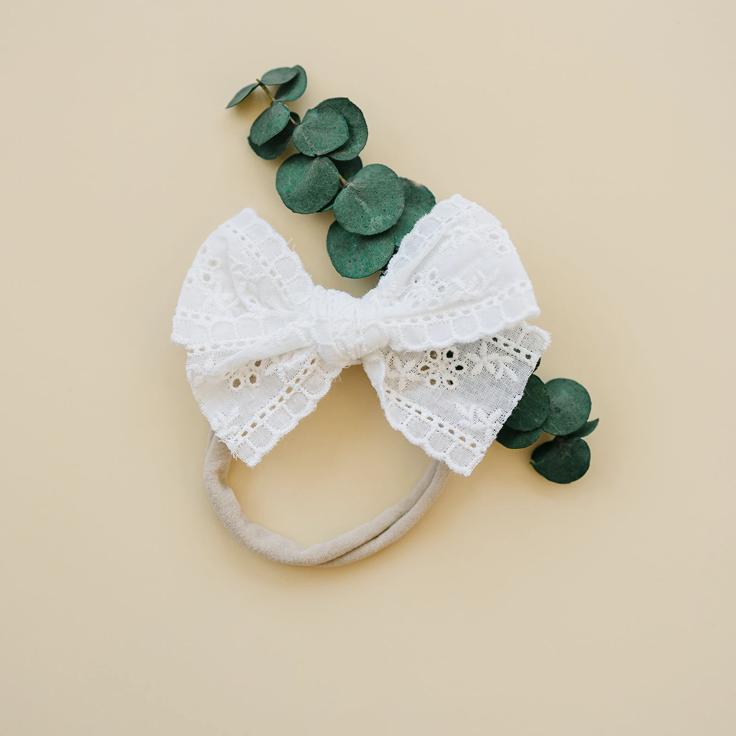 Little Lady Eyelet Baby Bow Headband