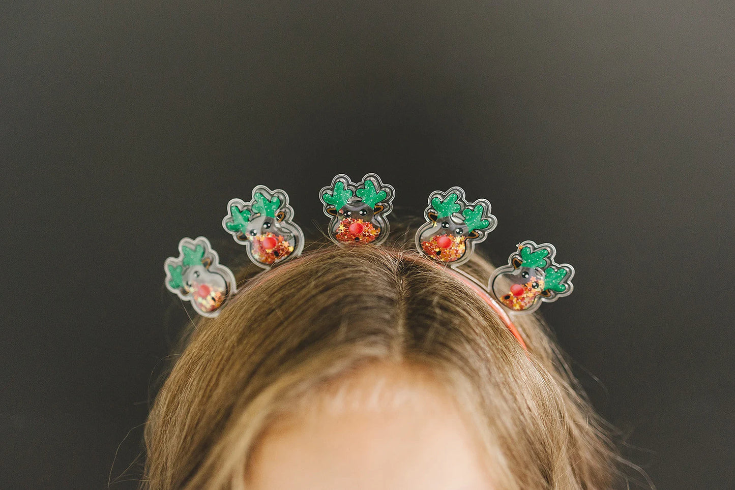 Reindeer Christmas Confetti Shaker Girls Headband