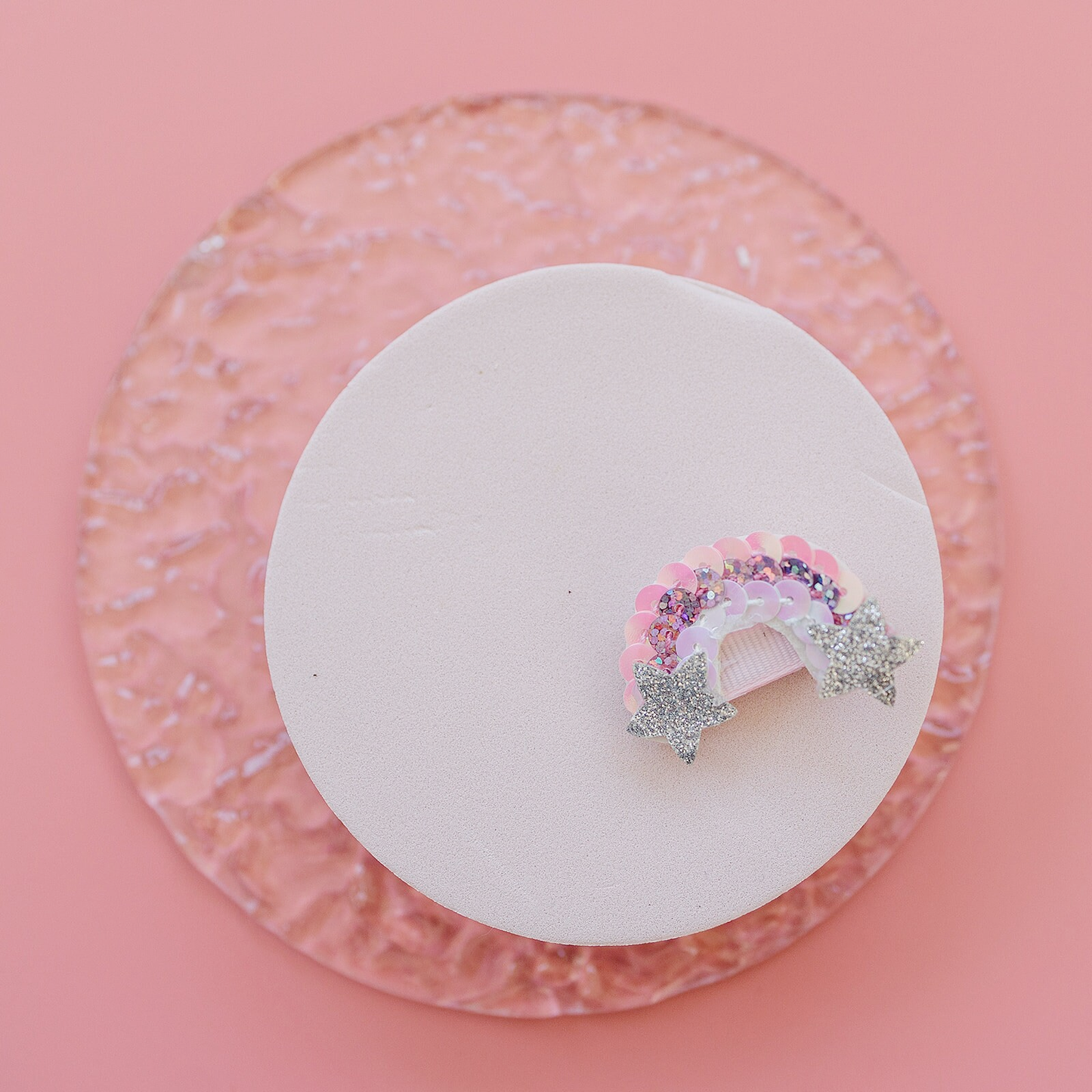 Sequin Little Glitter Rainbow Hair Clip