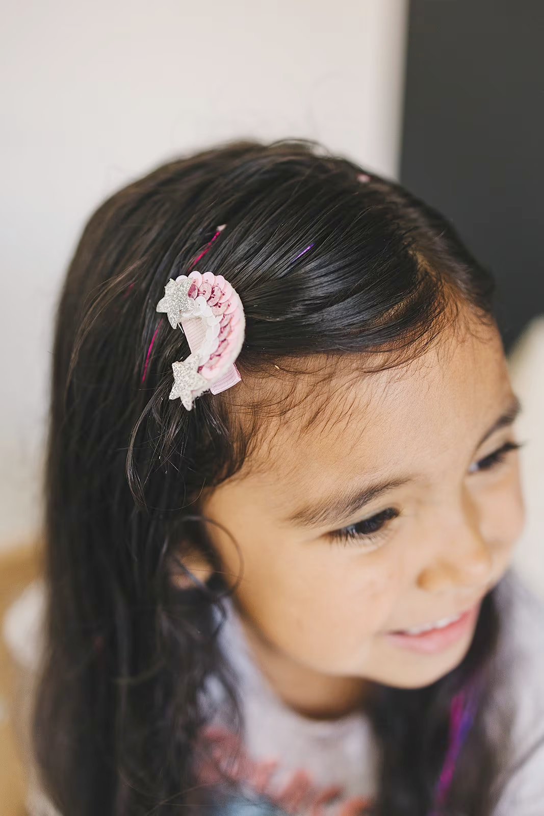 Sequin Little Glitter Rainbow Hair Clip
