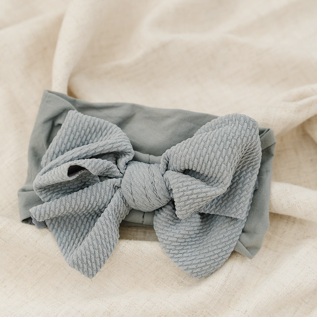 4.5” Loopy Texture Bow Baby Nylon Headbands