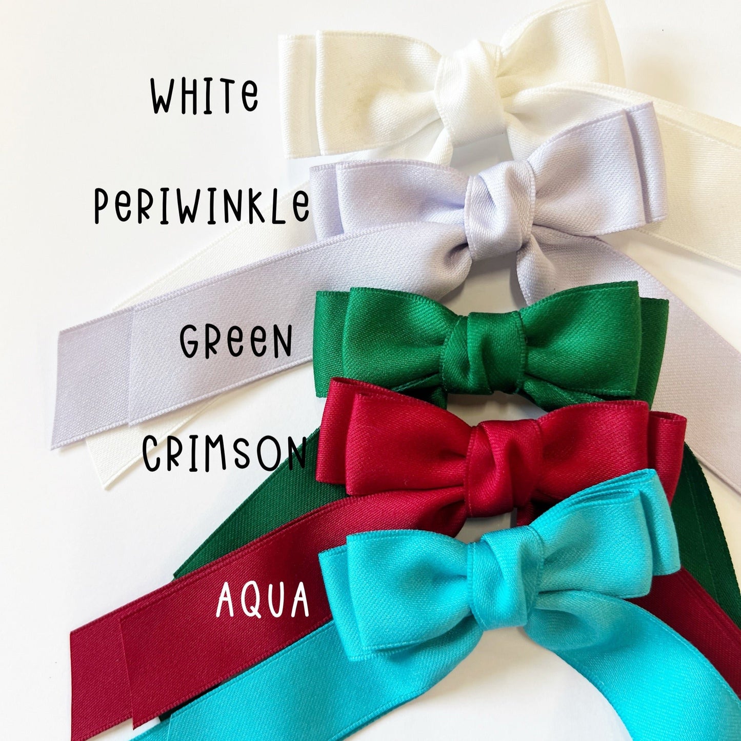 Double Stacked Silky Long Ribbon Bows