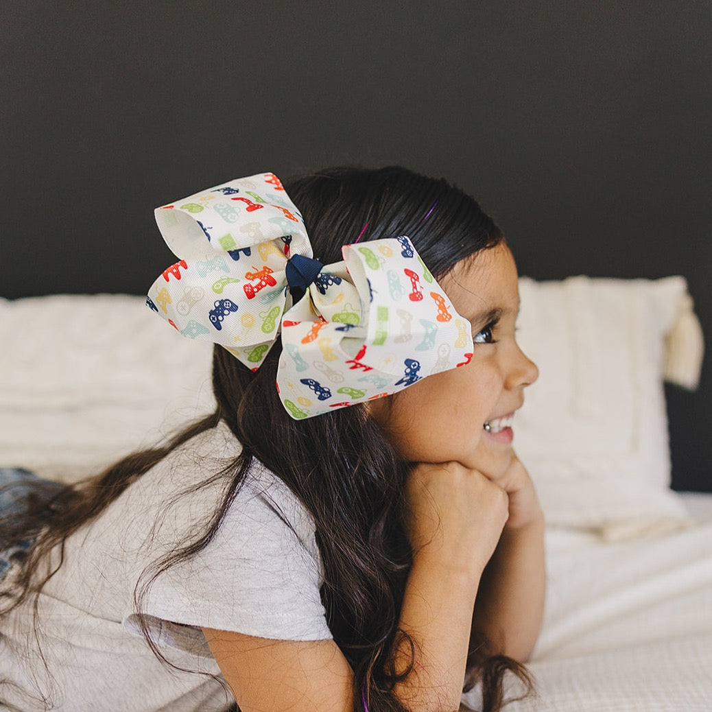 7" Gamer Girl Grosgrain Hair Bow