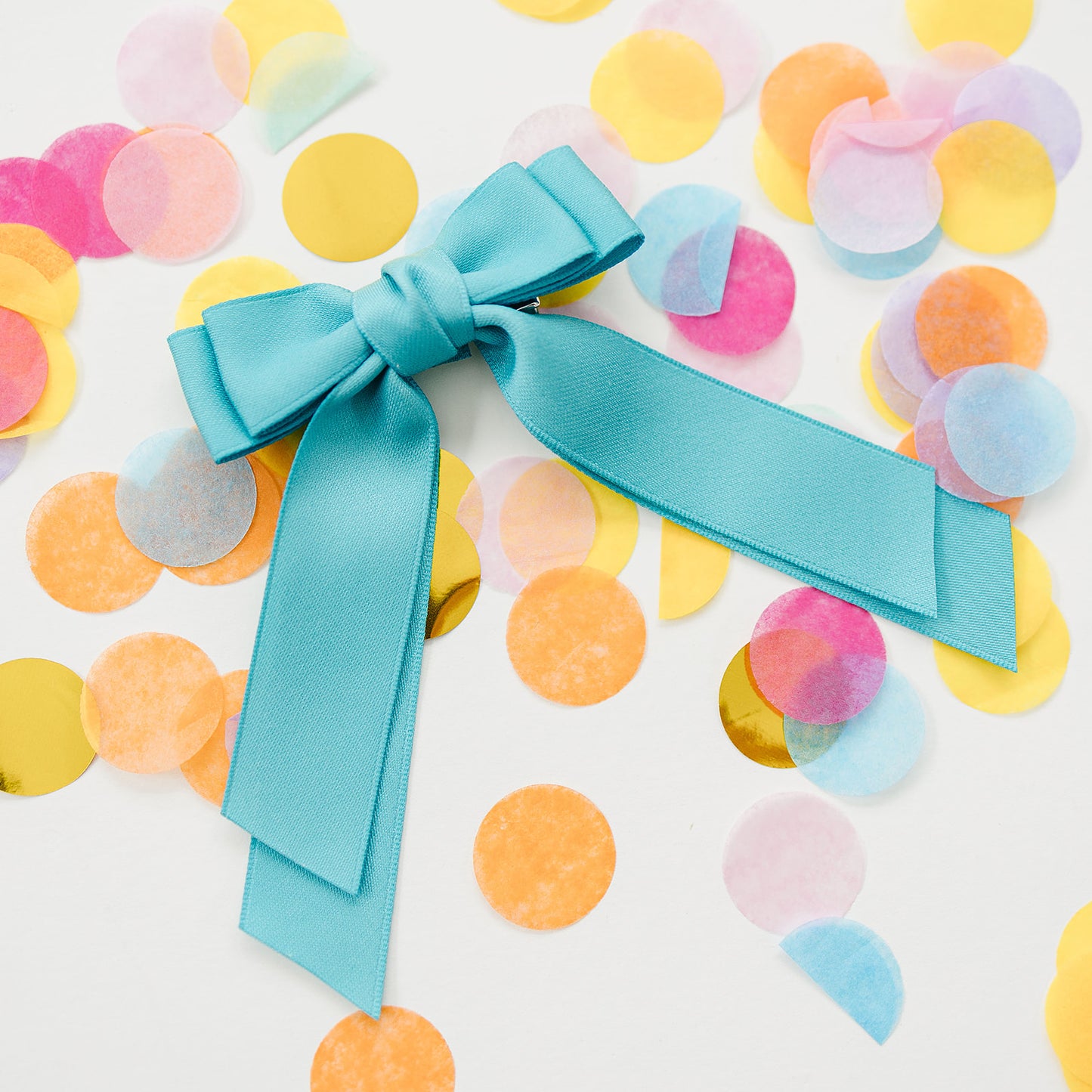 Double Stacked Silky Long Ribbon Bows
