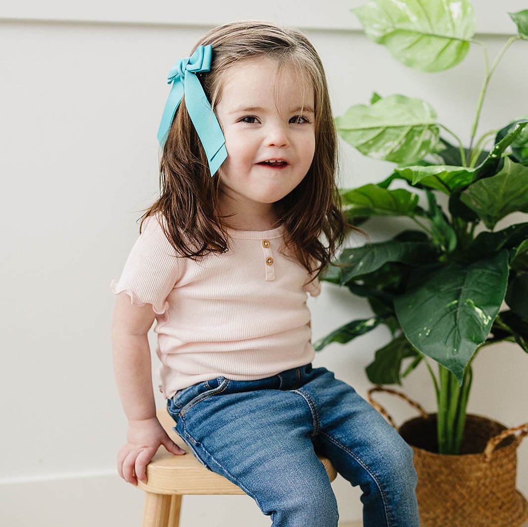Double Stacked Silky Long Ribbon Bows