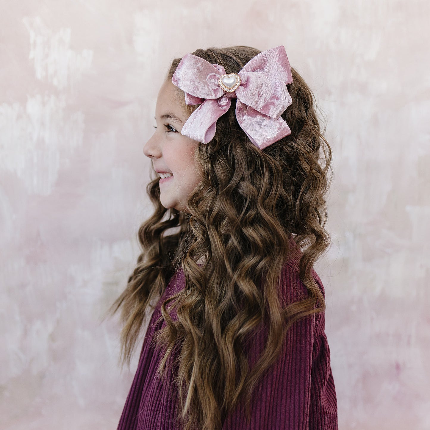 Glam Velvet Valentine Hair Bow