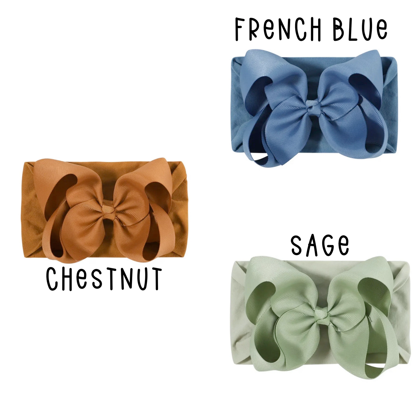 5" Grosgrain Bow Nylon Headbands