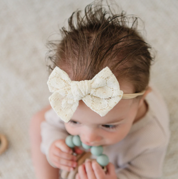 Frilly Summer Lace Hair Bow
