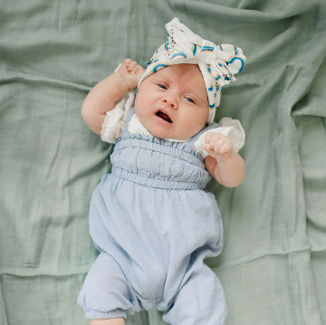 Dotted Arches Rainbow Baby Bow Turban