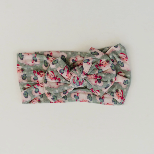 Vintage Candy Cane Santa Baby Nylon Headband