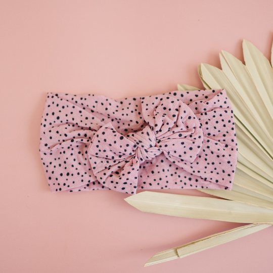 Trendy Dalmatian Dot Nylon Headband