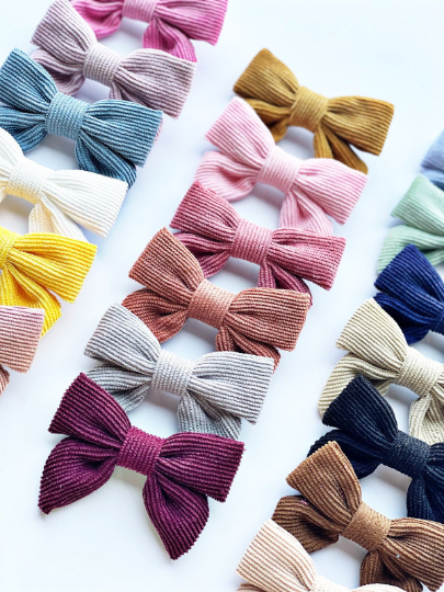 Sailor Corduroy Bows - Golden Dot Lane
