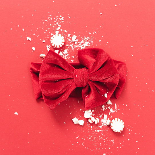 Red Big Velvet Loopy Headbands - Golden Dot Lane