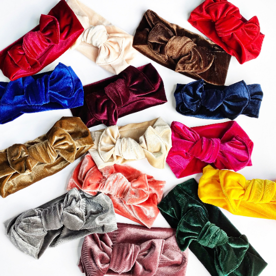 Colorful Thick Velvet Headbands - Golden Dot Lane