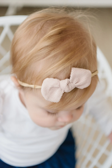 Twisted Round Corduroy Bows
