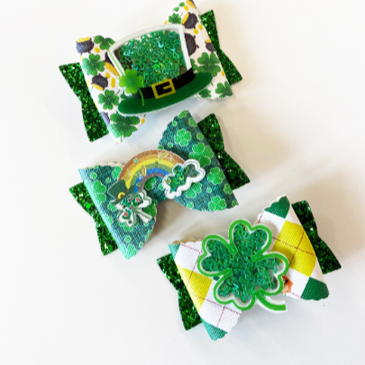 Glitter Glam St. Patrick’s Day Hair Clips