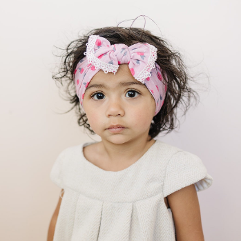 Summer Peachy Eyelet Nylon Headband