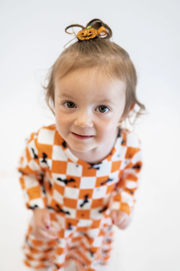Little Glitter Fall Pumpkin Hair Clip