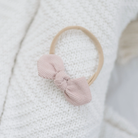 Twisted Round Corduroy Bows