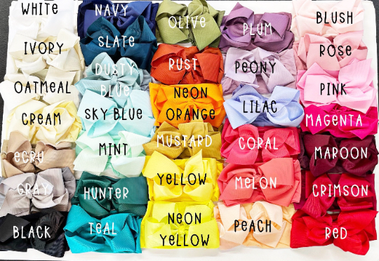 5" Grosgrain Bow Nylon Headbands
