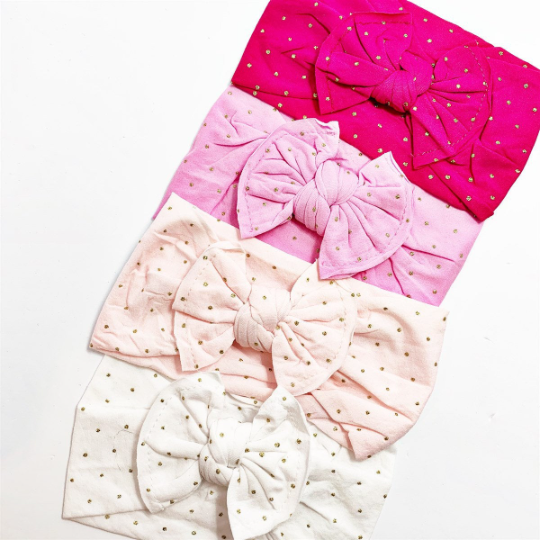 Shimmer-Dot Trendy Nylon Headbands