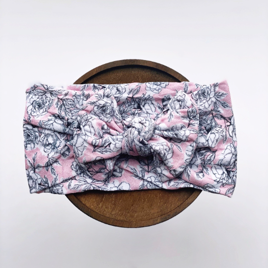 Blush Floral Trendy Nylon Headband