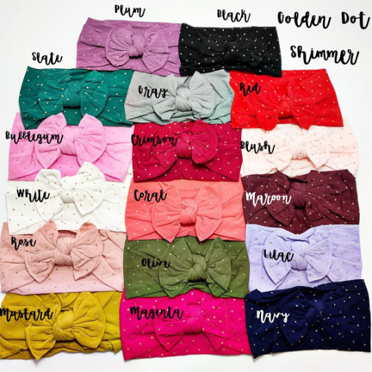 Shimmer-Dot Trendy Nylon Headbands