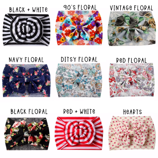 Big Bow Cotton Headbands