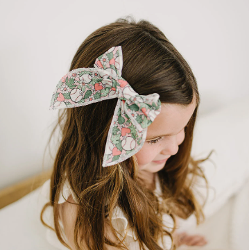 Girls Softball Baseball 4" Serged Cotton Hair Bow