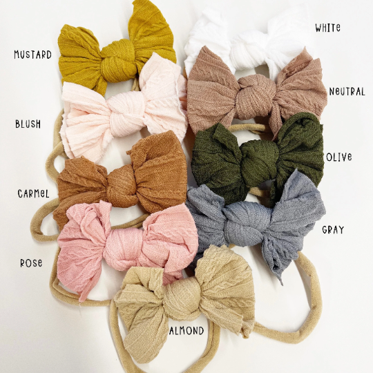 Cable Knit Nude Nylon Headband