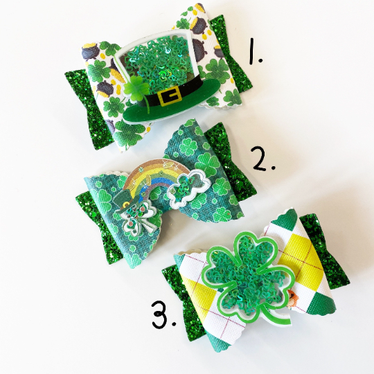 Glitter Glam St. Patrick’s Day Hair Clips