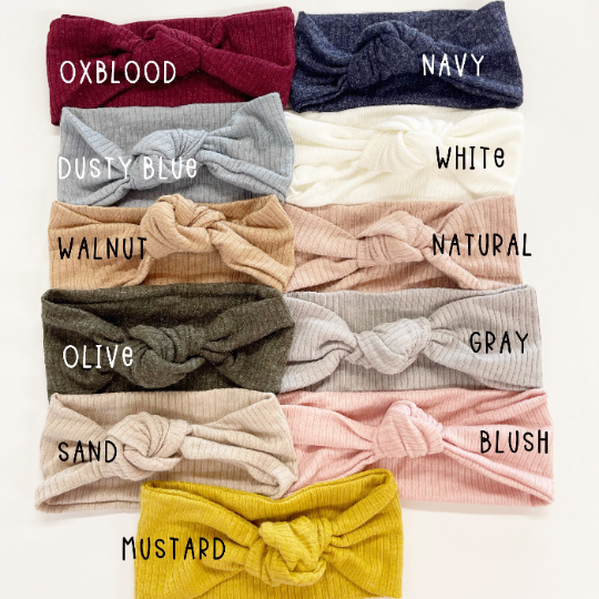 Knotted Fall Ribbed Headwraps
