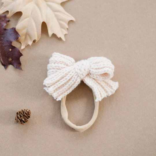 Thick Chunky Sweater Knit Hair Bows