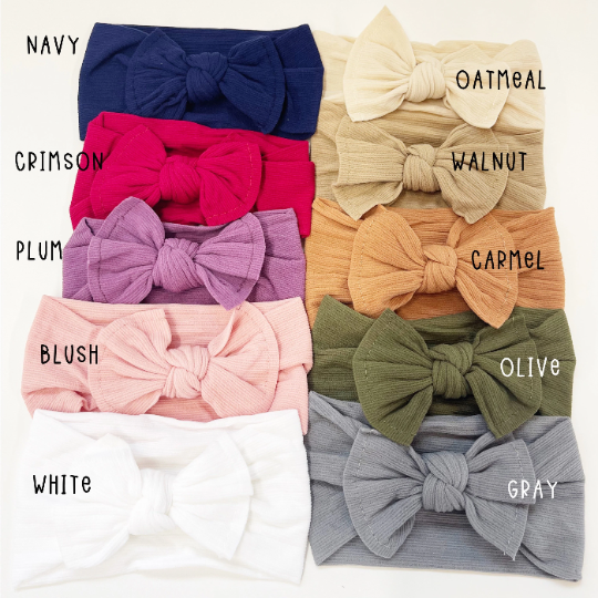 Trendy Ribbed Nylon Baby Headbands