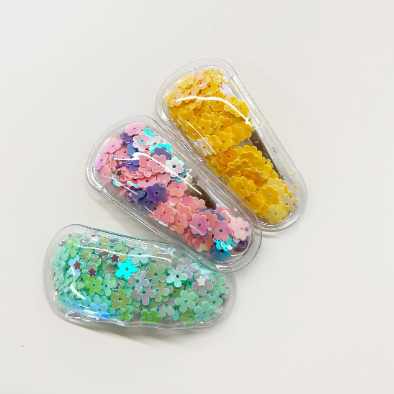 Bright Flowers Clear Snap Hair Clip