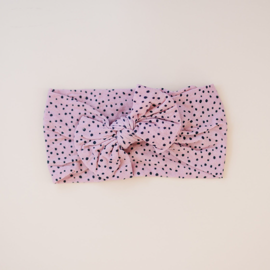 Trendy Dalmatian Dot Nylon Headband