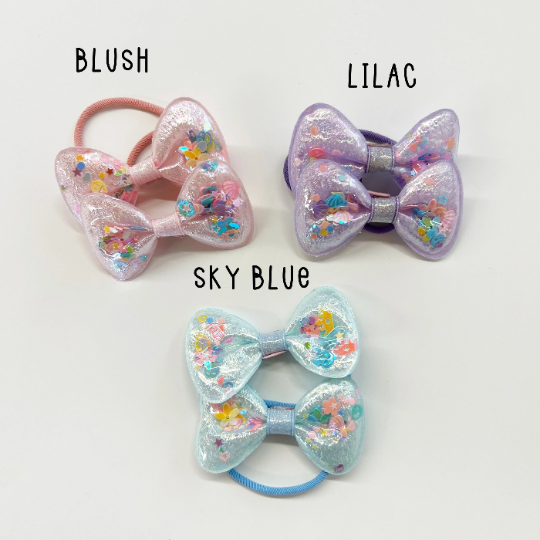 Confetti Shaker Bow Pigtail Sets