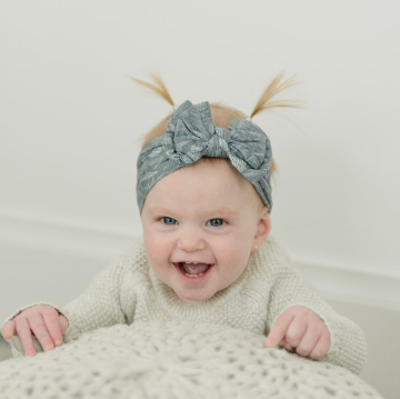 Evergreen Forest Double Bow Nylon Headband