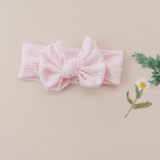 Soft Spring Eyelet Baby Headwrap
