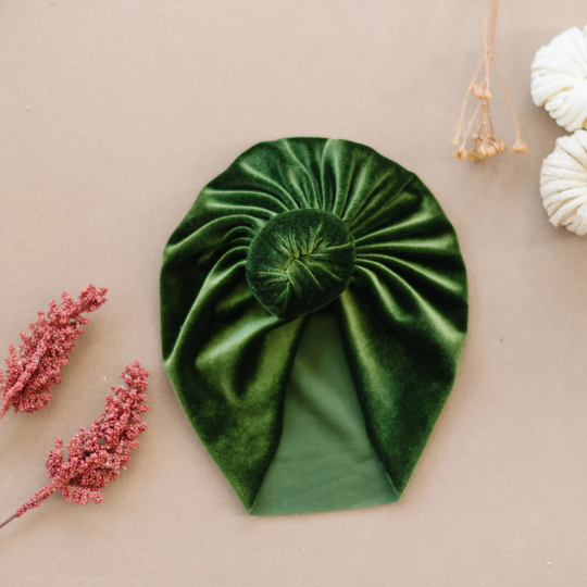 Baby Bun Velvet Turbans