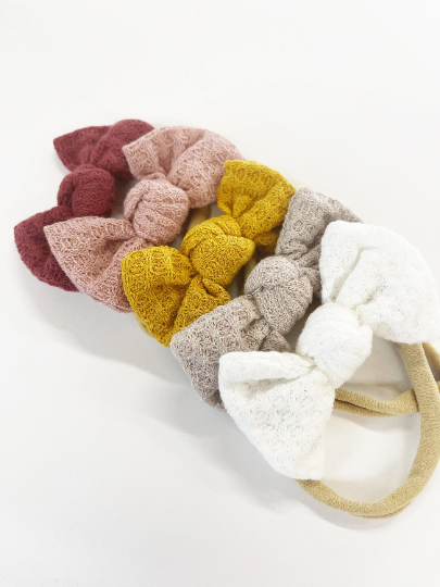 Waffle Cotton Knottie Bows