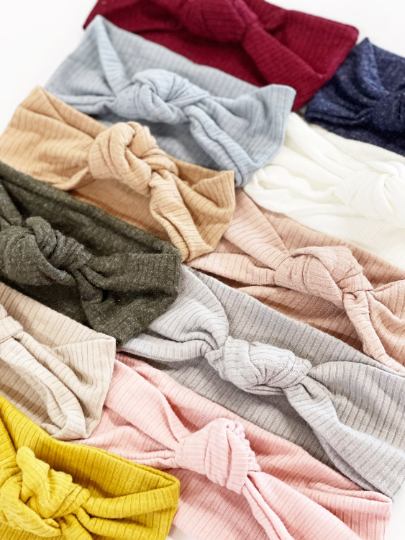 Knotted Fall Ribbed Headwraps