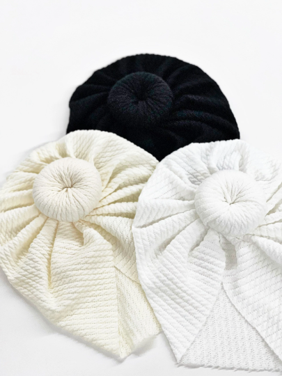Thick Quilted Baby Bun Turban